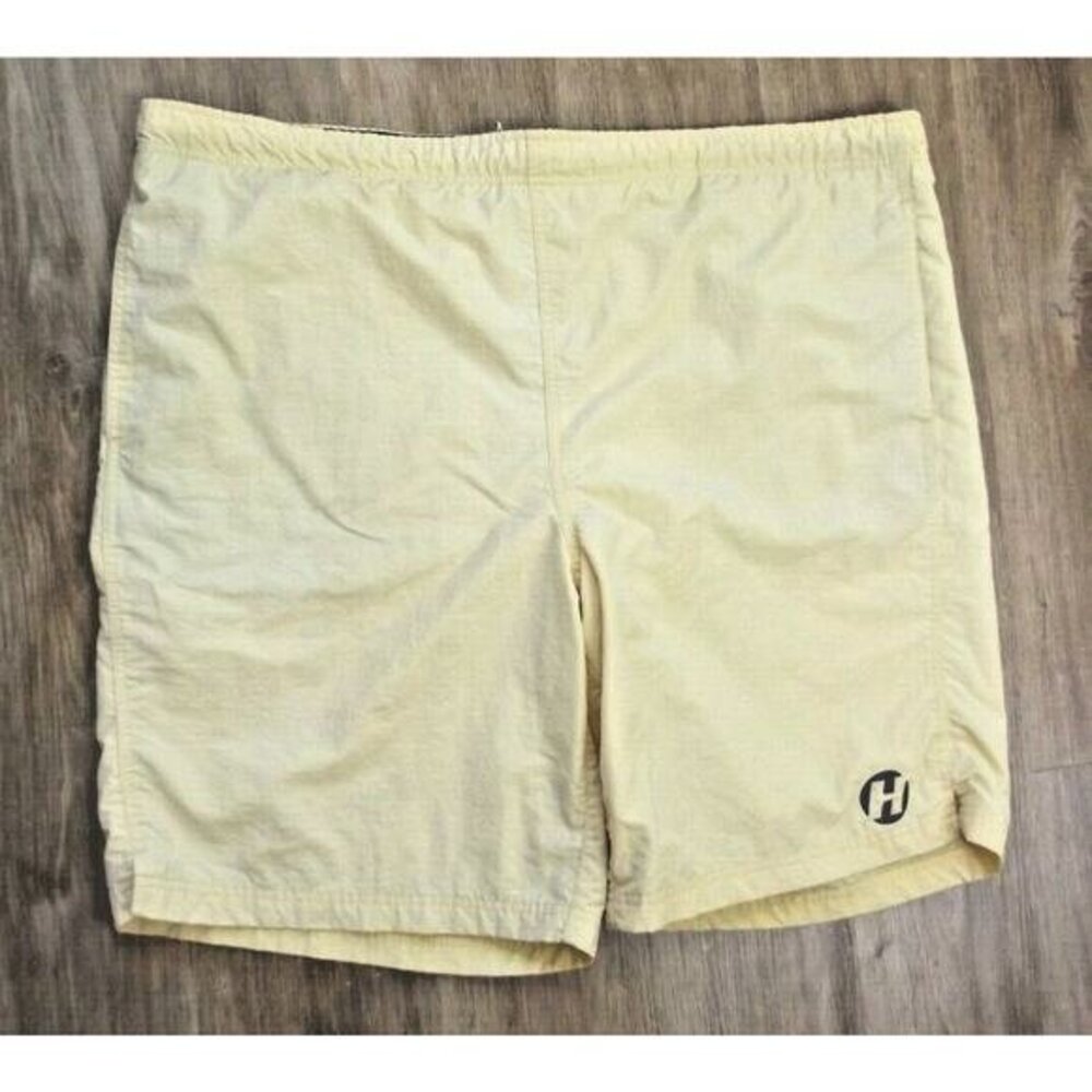 TOMMY HILFIGER Vintage BOARD SHORTS Swim Trunks - Mens Size LARGE - YELLOW